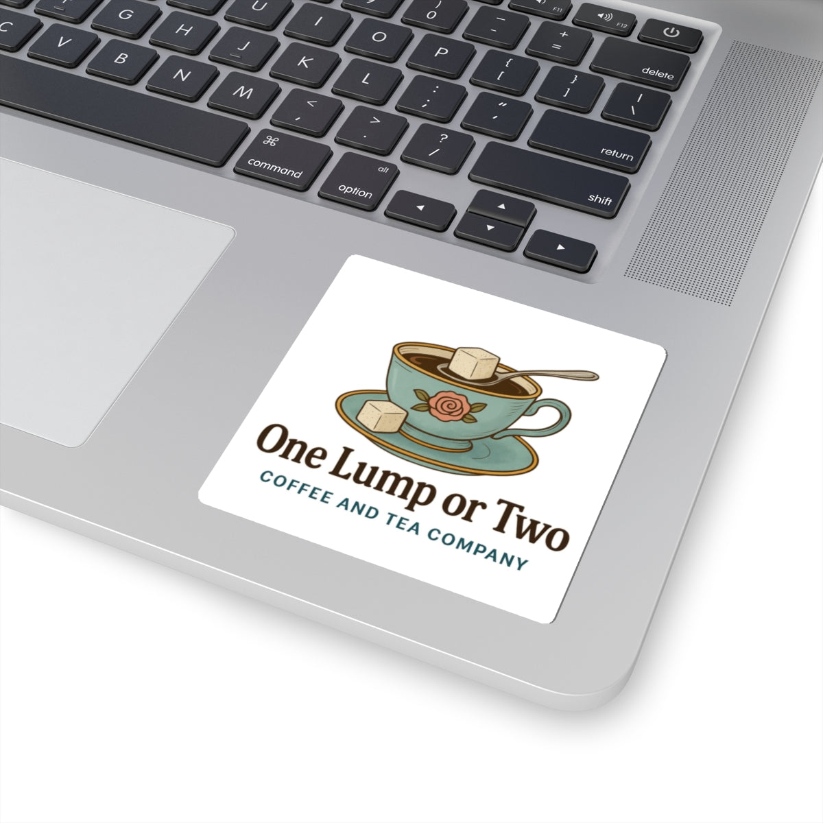 Sticker — "One Lump or Two" Vintage Coffee & Tea Logo Kiss-Cut Sticker